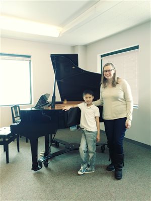 With Lucas at the Edmonton Music and Speech Arts Festival